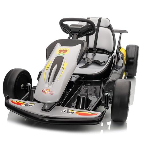 24V Electric Go Kart for Kids with 400W Motors, EVA Tires, Rose Red N76721
