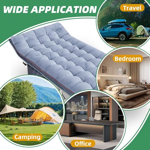 Camping Cot with Thick Pad, Folding Bed, Heavy Duty with Carry Bag I101