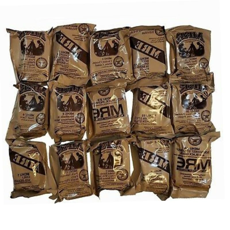 MRE Meals Ready to Eat A and B Bundle Cases, US Military Surplus Emergency Food O1646