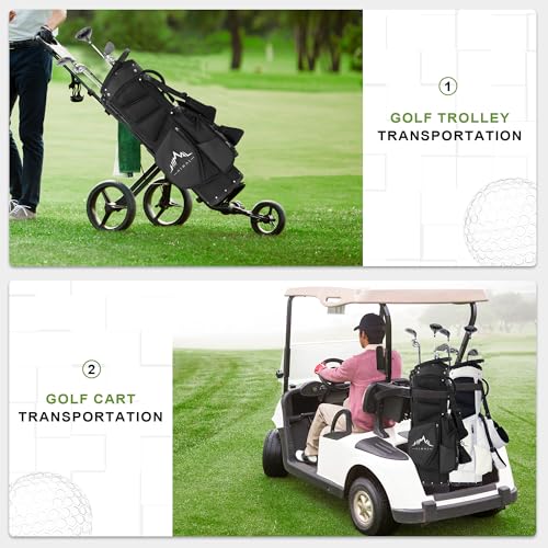 Lightweight Golf Stand Bag with 5-Way Dividers and 8 Pockets K5013