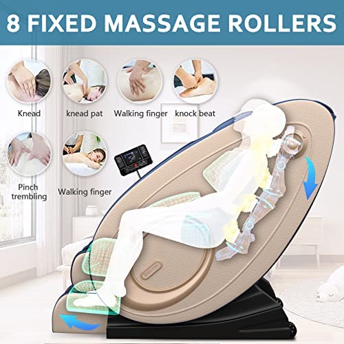 Massage Chair with Bluetooth Speaker, Zero Gravity Full Body Air Pressure Recliner G67713