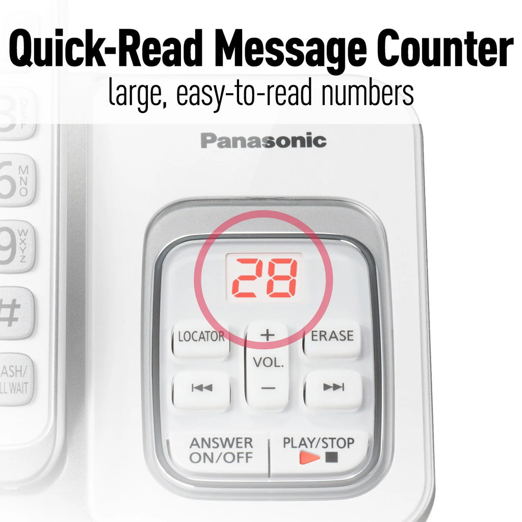 Panasonic Expandable Cordless Phone System with Answering Machine - 3 Handsets - KX-TGD533W K77207