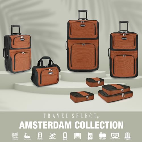 Travel Select Amsterdam 4-Piece Softside Expandable Luggage Set, Gray V976