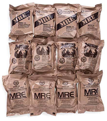 Sopakco 24ct US Military Surplus MRE Meals Ready to Eat 2021 A+B Case Bundle O94992