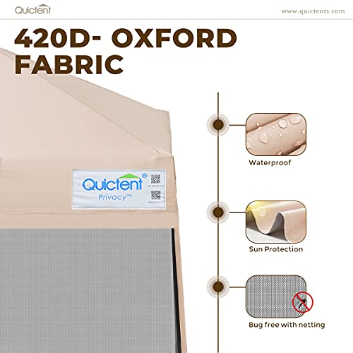 Quictent 6.6'x6.6' Pop up Screened Canopy Tent with Mosquito Netting, Wheeled Carry Bag H89372