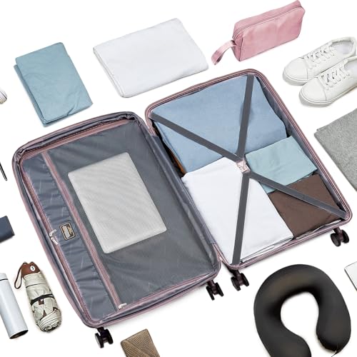 LARVENDER Luggage Sets 3 Piece, 20in Carry On PP Hardshell Suitcase with Spinner Wheels Q3160