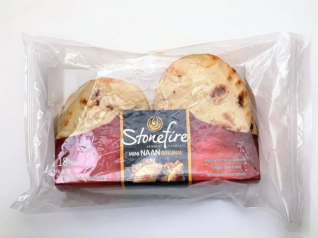 Mini Naan (Original) Authentic Flatbreads, 18 Mini Flatbreads Total In A Resealable Packaging
