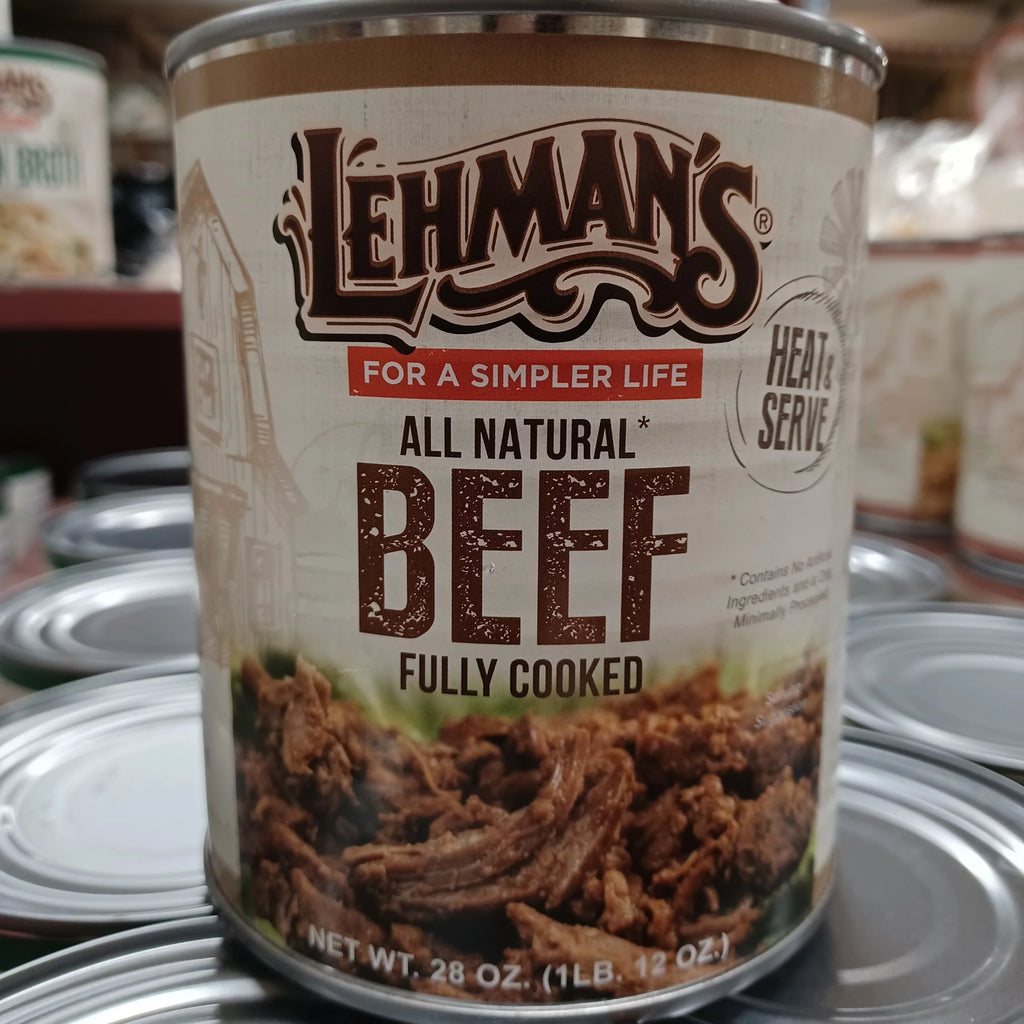 Lehman's All Natural Canned Beef, 28 oz, Case of 12 J79616