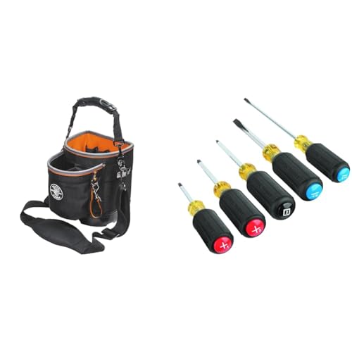 Klein Tools 55419SP-14 Tool Bag with Shoulder Strap, 14 Pockets O8402