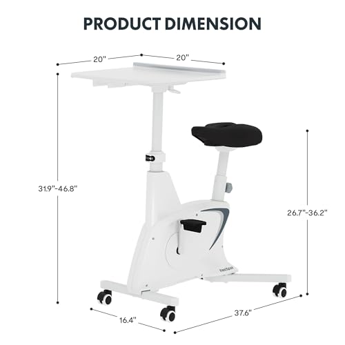 FLEXISPOT V9 3-in-1 Exercise Bike, Under Desk Bike, Indoor Cycling, 350LBS Capacity, White X192
