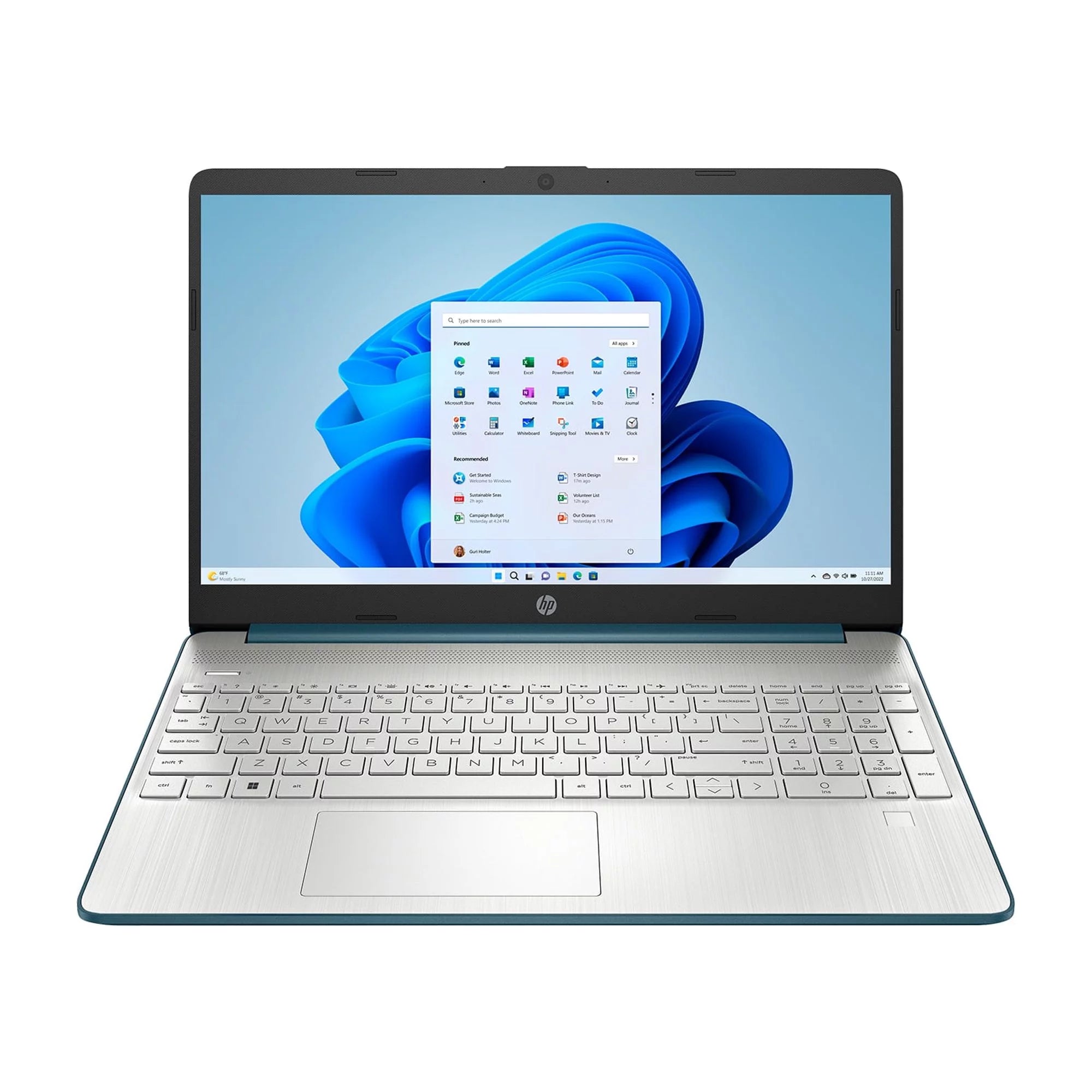 HP 15.6" FHD Laptop, Intel Core i7-1165G7, 16GB RAM, 512GB SSD, Spruce Blue, Windows 11 Home, 15-dy2762wm