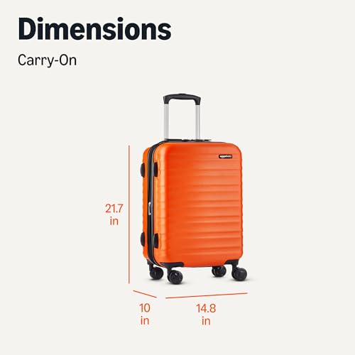Amazon Basics 21" Hardside Carry-On Luggage with Wheels, Expandable, Black L489