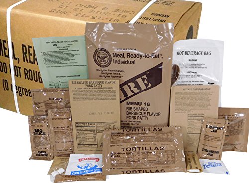 MREs Meals Ready-to-Eat Box B, U.S. Military Surplus, Menus 13-24 L27219