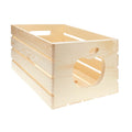 Leisure Arts Good Wood Wooden Crate with apple cutout, wood crate unfinished,  wood crates for display, wood crates for storage, wooden crates unfinished, Pine, 17.75" x 12" x 9.5"