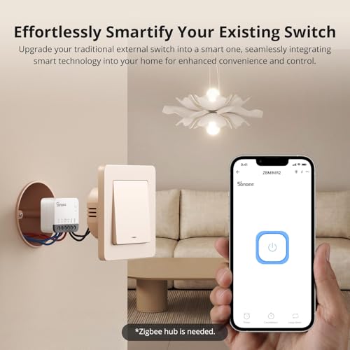 SONOFF ZigBee Smart Light Switch ZBMINIR2 2-Pack, Voice Control with Alexa & Google Home R252