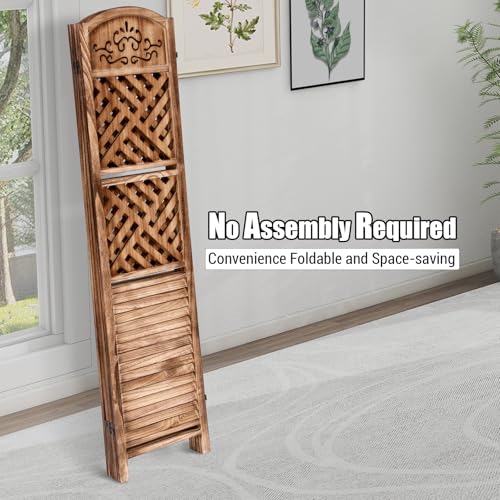 Japanese Shoji Room Divider 6 Panel Folding Wooden Screen 5.6FT I82869