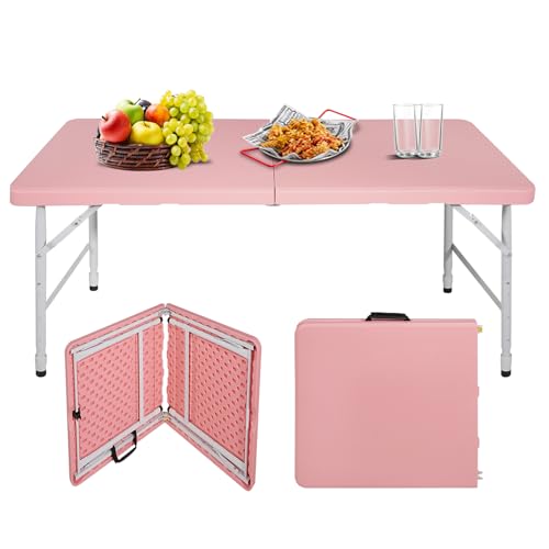 Portable Plastic Folding Table 4ft Heavy Duty Indoor Outdoor Y145657