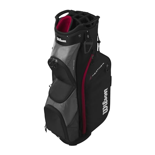 Wilson Feather Golf Cart Bag - Black/Grey/Red V219140