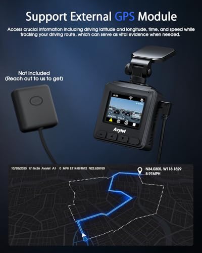 Dash Cam WiFi 2K Front Car Camera with App, Night Vision, Parking Monitor S184625