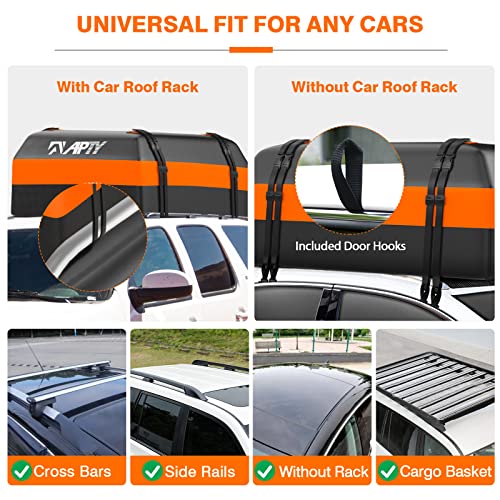 21 Cubic Feet Car Rooftop Cargo Bag Carrier with Waterproof Zip, Blue K43895