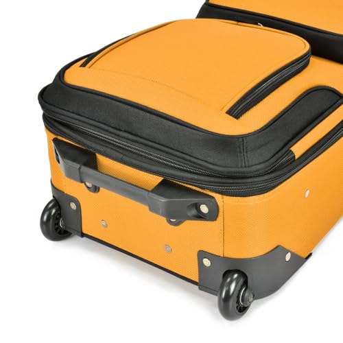 U.S. Traveler Rio Expandable Carry-on Luggage, Orange R95197