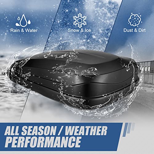 Auto Dynasty Hard Shell Roof Top Car Storage Cargo Carrier, Glossy Black L344