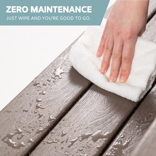 Hot Tub Steps - Wood-Looking Plastic, Waterproof, Gray Non-Slip P3707