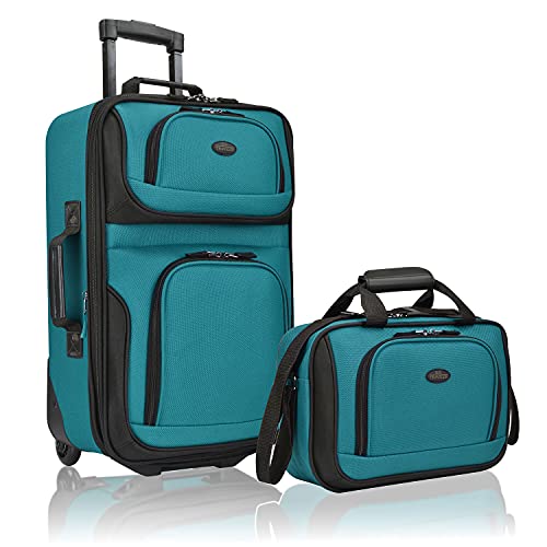 U.S. Traveler Rio Expandable Carry-on Luggage, Orange R95197