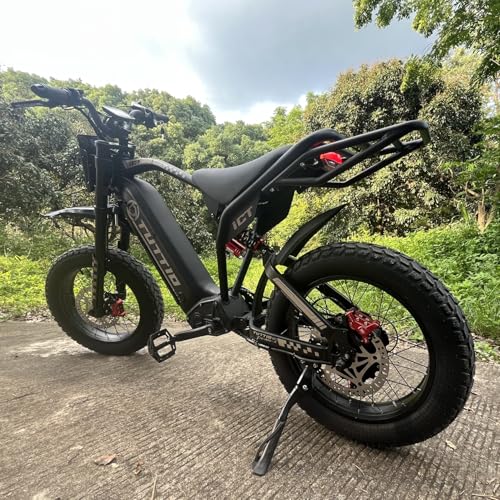 TUTTIO ICT Electric Bike for Adults, 4000W 60V 25AH, 20" Fat Tire Full Suspension K74003