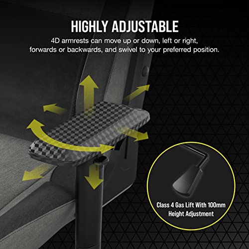 Corsair T3 Rush Fabric Gaming Chair (2023) Charcoal E407