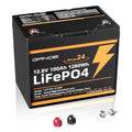 2-Pack 12V 100Ah LiFePO4 Automotive Batteries with 100A BMS, Group 24 S3875
