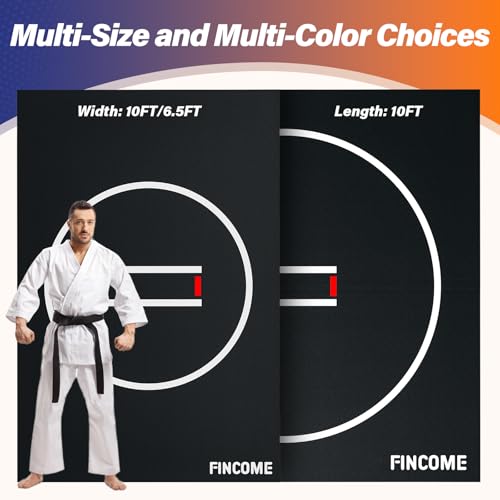 10' x 10' Black Wrestling Mat for BJJ MMA Training C811557