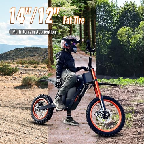Tuttio Soleil 01 Electric Dirt Bike 2000W, 37MPH, 14"/12" Fat Tires C8179