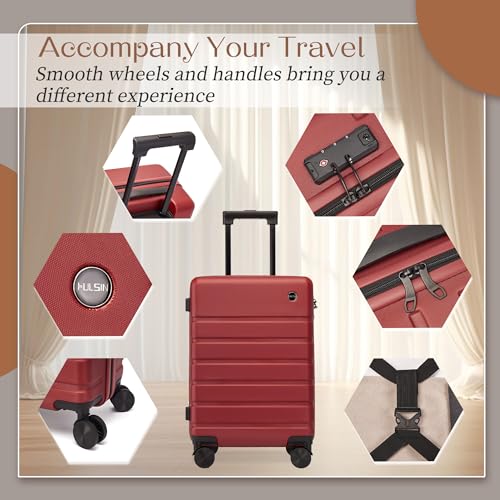Hardside Carry-on Luggage 20 Inch with Spinner Wheels and TSA Lock J743
