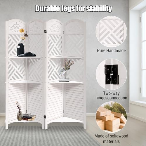 Japanese Shoji Room Divider 6 Panel Folding Wooden Screen 5.6FT I82869