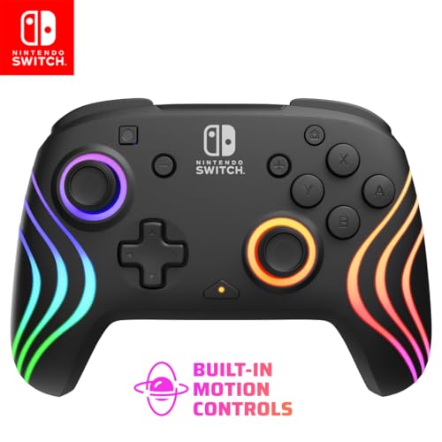 PDP Afterglow Wave Wireless RGB Gaming Controller for Nintendo Switch, Black I1528