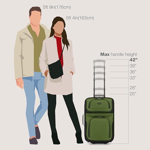 U.S. Traveler Rio Expandable Carry-on Luggage, Orange R95197