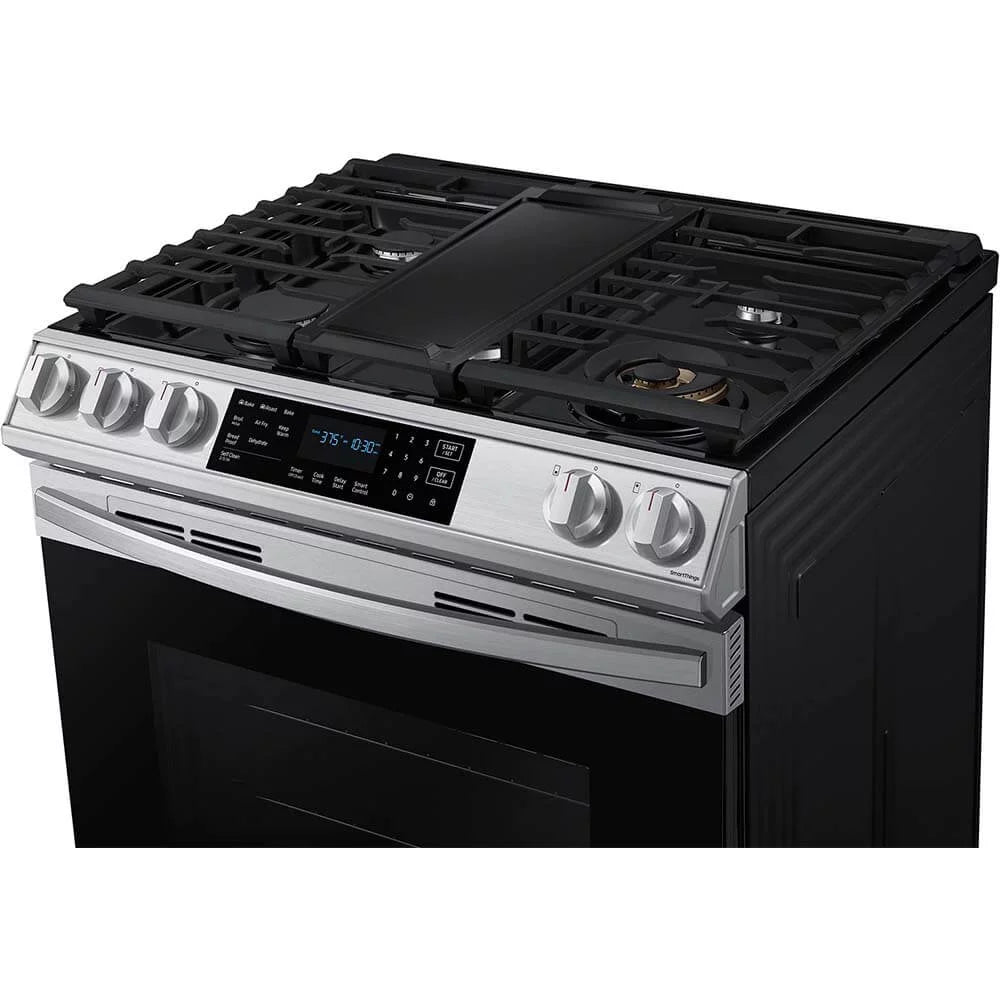 SAMSUNG NX60T8511SS Smart Slide-in Gas Range with Air Fry, Stainless Steel B76002