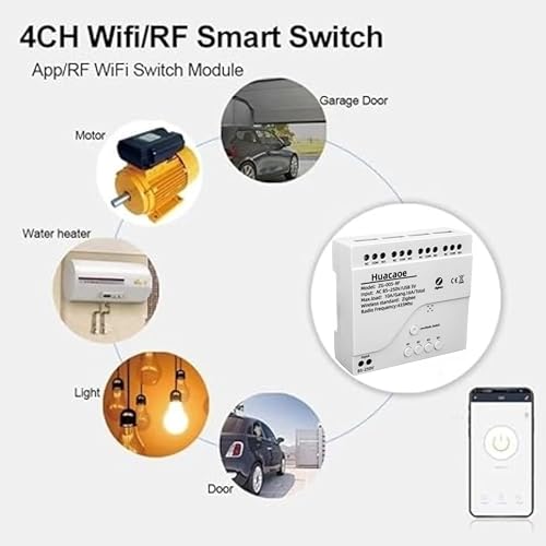 Zigbee 4CH DC7-32V USB Relay Smart Switch Module, Tuya APP Remote Control V113
