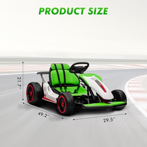 24V Electric Go Kart Drifting Ride On Car for Kids 6-12 Years Old T574114