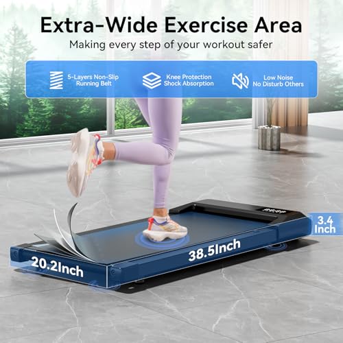 SupeRun Walking Pad, Under Desk Treadmill with Remote Control, 2.5 HP Y8357