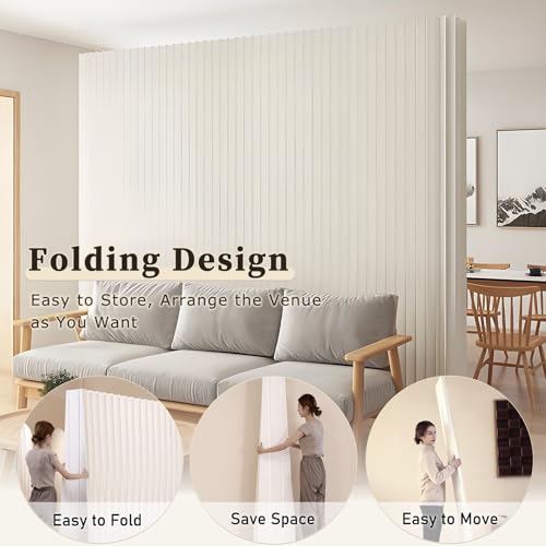 Portable Paper Room Divider Folding Privacy Screen G493926