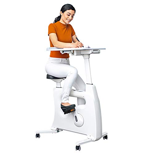 FLEXISPOT V9 3-in-1 Exercise Bike, Under Desk Bike, Indoor Cycling, 350LBS Capacity, White X192