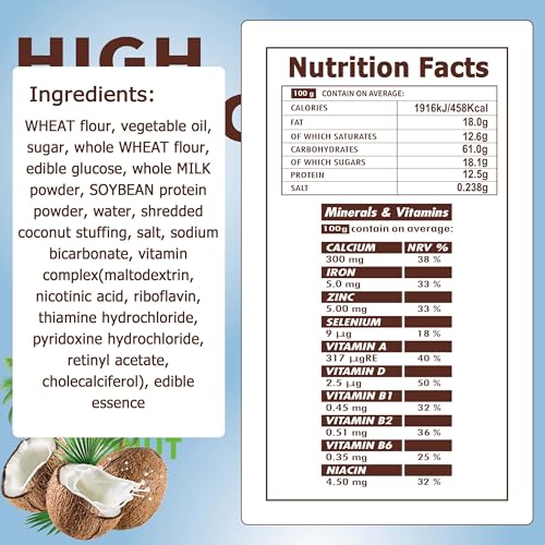 Emergency Food Bars Coconut Flavor, 20 Year Shelf Life, 12 Count L62362