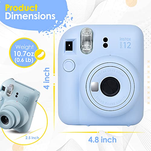 Fujifilm Instax Mini 12 Camera Bundle with 60 Sheets Film, Case & Album (Lilac Purple) Q7317