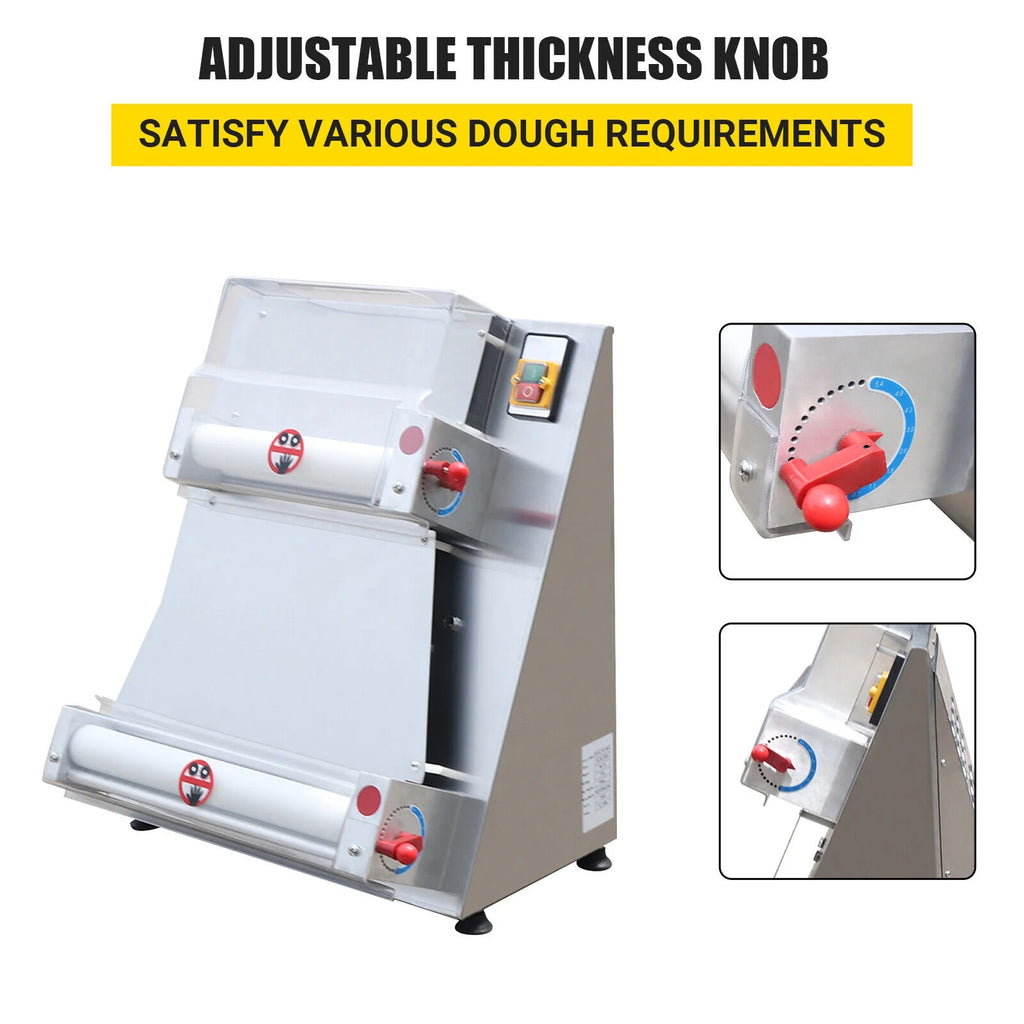 Fichiouy Pizza Press Machine 110V Automatic Dough Roller Sheeter A380