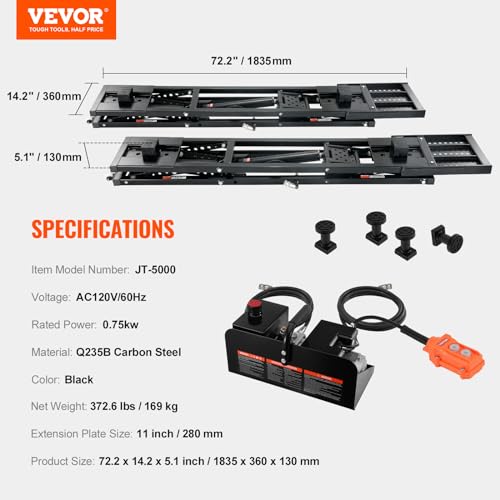 VEVOR Portable Car Lift 5000 LBS Capacity Heavy-Duty Carbon Steel Truck Lift A354084