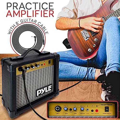 Pyle Electric Guitar Kit with Amp, 39" Blue M5028