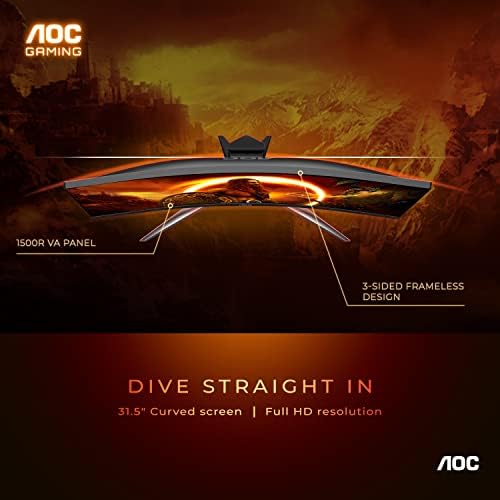 AOC 24G4 24" Gaming Monitor, Full HD IPS, 180Hz 1ms Y482158