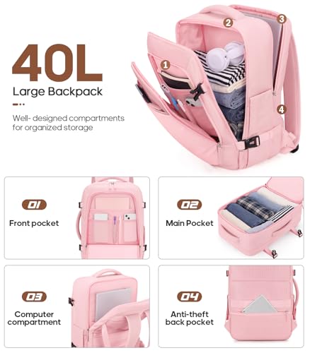 Luggage Sets 3 Piece, Carry On 20 Inch Hardside Suitcase with Spinner Wheels and TSA Lock J67858